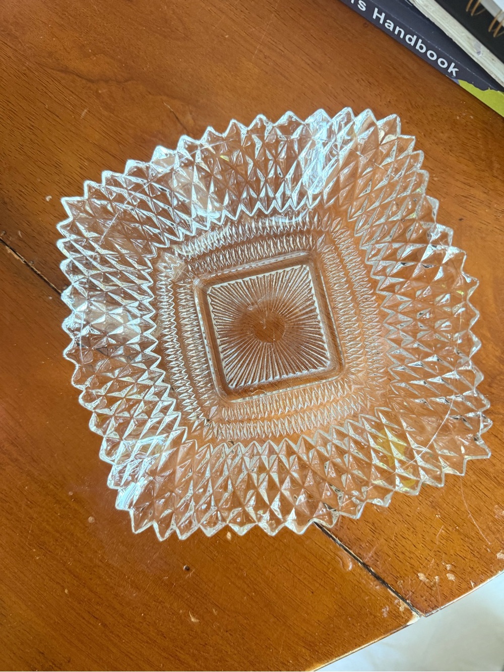Vintage Indiana Glass mid century candy/nut bowl.